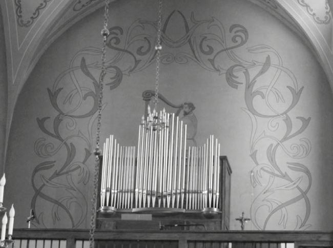 Dawne organy w kościele w Kopciach